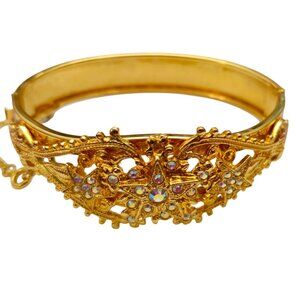 Kirks Folly Hinge Bangle Rhinestone Star Bracelet